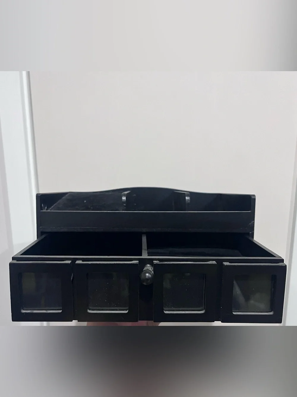 Black Plastic Drawer Organizer Tray